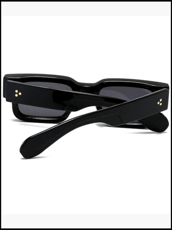 Square Thick Frame Sunglasses Chunky Rectangle Composite main image 6
